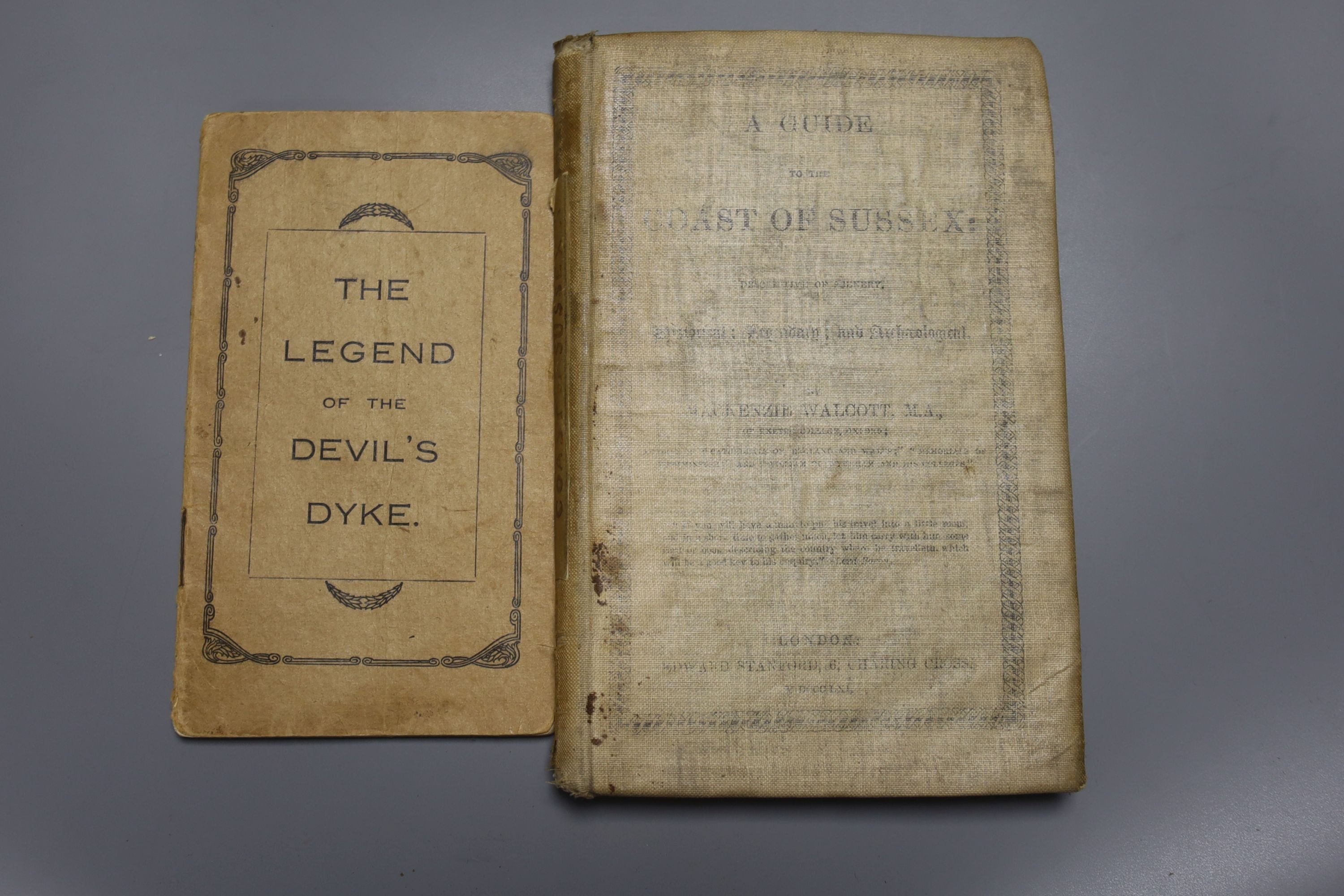 Sussex interest - Cooper, W. D - A Glossary of the Provincialisms in use in the County of Sussex, 2nd edition, 12mo, cloth, London, 1853; Pinnock - The History and Topography of Sussex, 16mo, rebound quarter calf, London